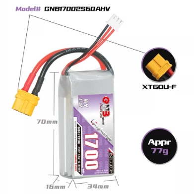 แบต GNB 2เซล 900-5000mah HV PH2.0 XT30 PH2.0 3PIN XT60 แบตสำหรับ RC รถ เรือ เครื่องบิน โดรน หุ่นยนต์ มีให้เลือกหลายขนาดความจุ