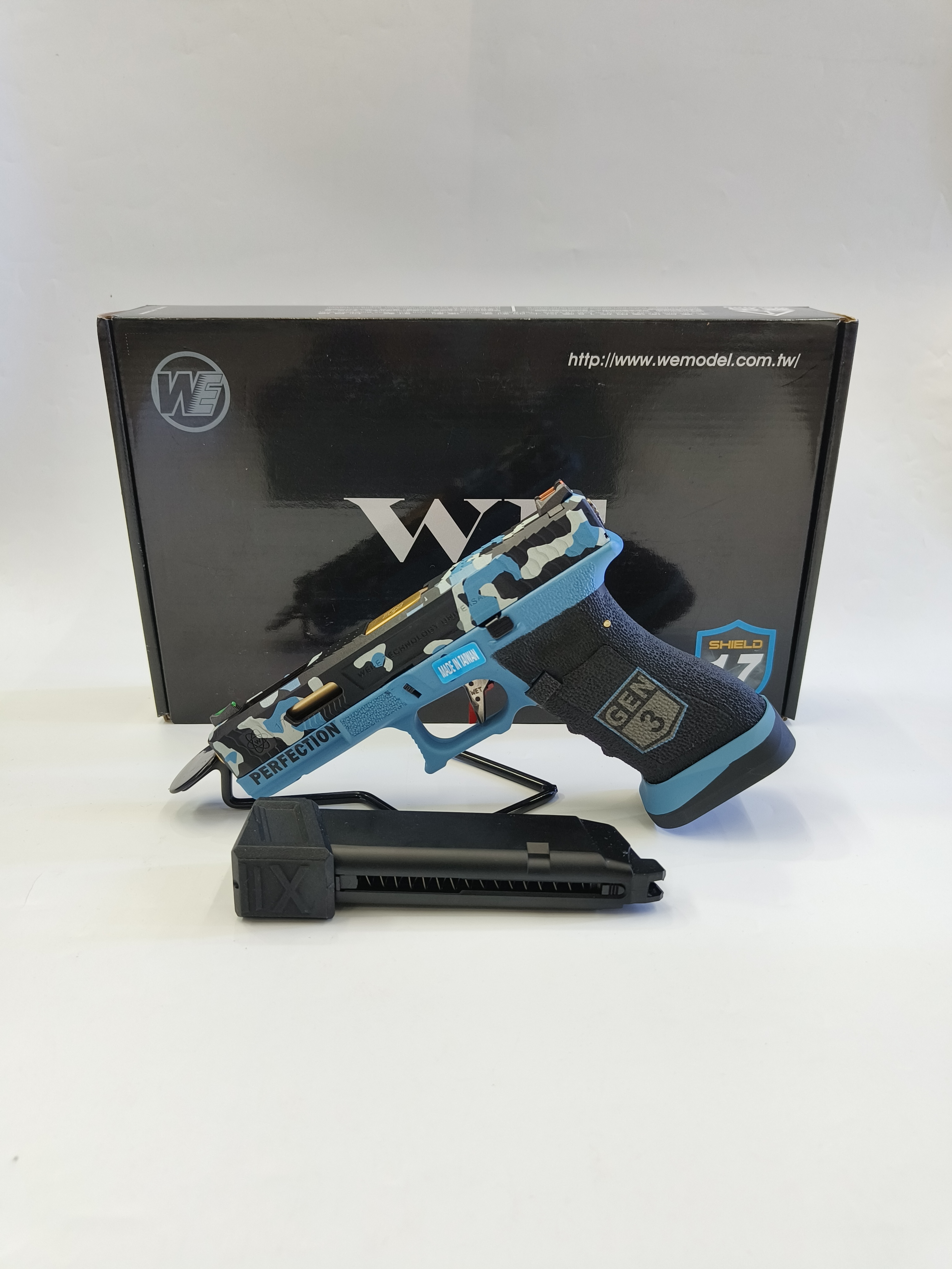 Glock 17V Secret (Camo Blue) Full-Auto - WE