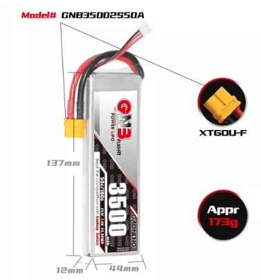 แบต GNB 2เซล 900-5000mah HV PH2.0 XT30 PH2.0 3PIN XT60 แบตสำหรับ RC รถ เรือ เครื่องบิน โดรน หุ่นยนต์ มีให้เลือกหลายขนาดความจุ