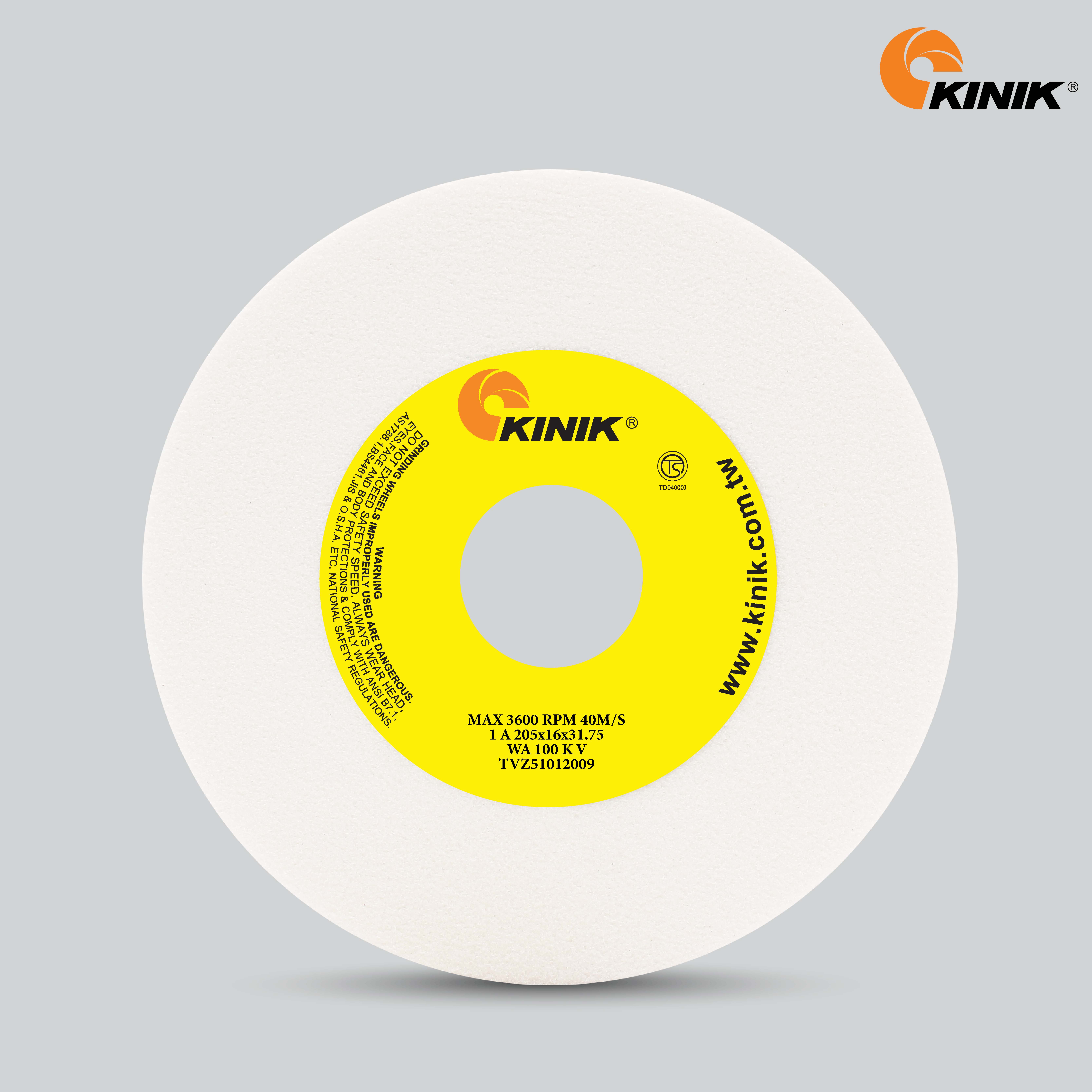 หินเจียร KINIK WA100KV1A 205x16x31.75 mm.