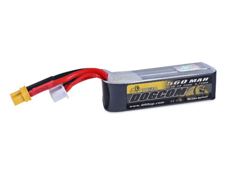 DOGCOM 2S 560MAH 150C XT30 LIPO BATTERY