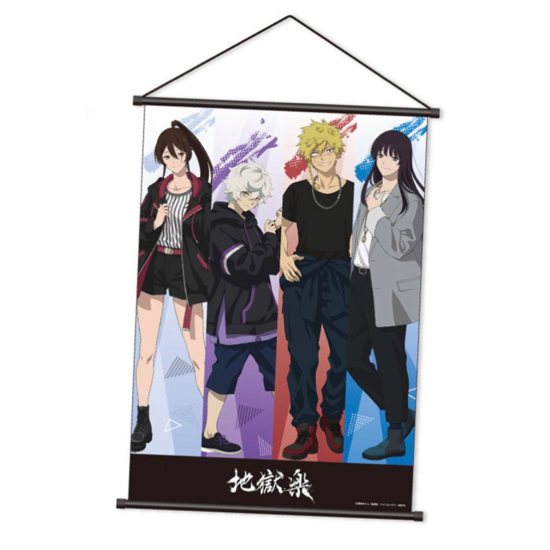 ผ้าแขวน กาบิมารุ&ซากิริ&โจเบ&โทมะ -สุขาวดีอเวจี[Hell's Paradise:Jigokuraku -Tapestry- Gabimaru&Sagiri&Chobei&Toma]