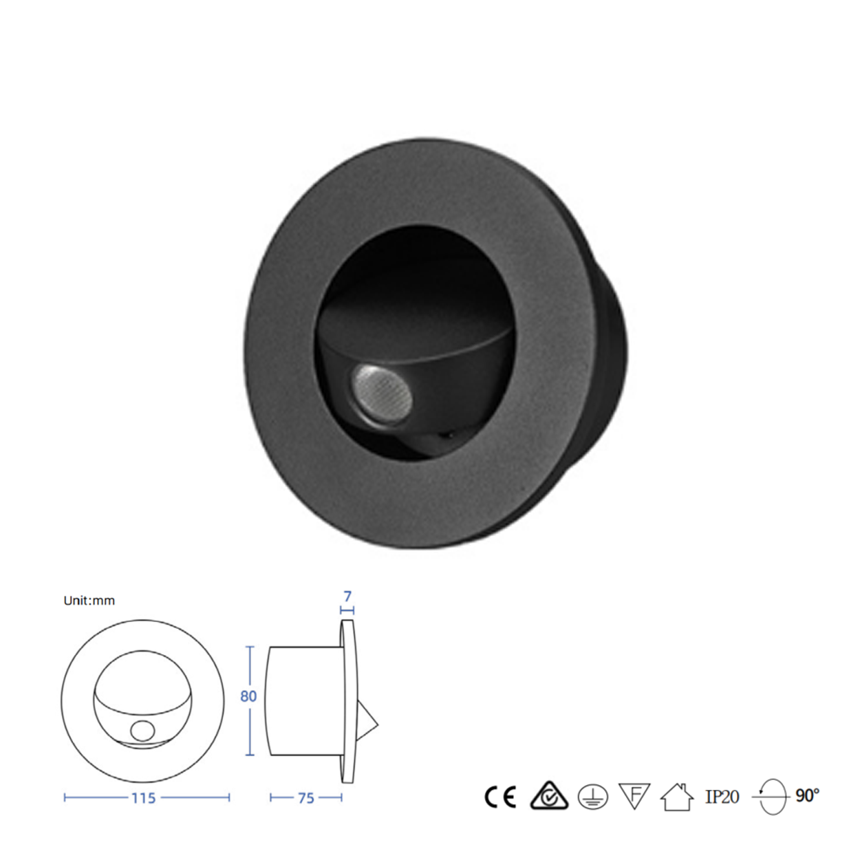 โคมไฟอ่านหนังสือติดผนัง Wall Reading Lamp Metal + Aluminium LED Cree 3W IP20 (KP047)