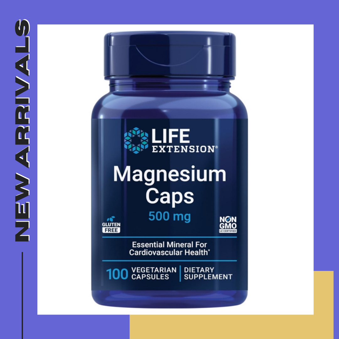 Life Extension Magnesium Caps 500 mg / 100 Capsules แมกนีเซียม 100แคปซูล