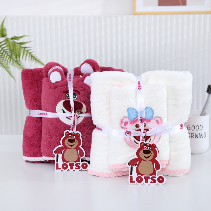 เซทผ้าเช็ดตัว ลายการ์ตูนน่ารัก ผ้านุ่มพิเศษ