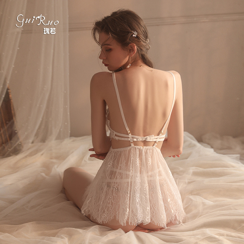 ชุดนอน ซีทรูลูกไม้ ชุดนอนเซ็กซี่ ชุดถ่ายแบบเซ็กซี่ รหัส X176-B