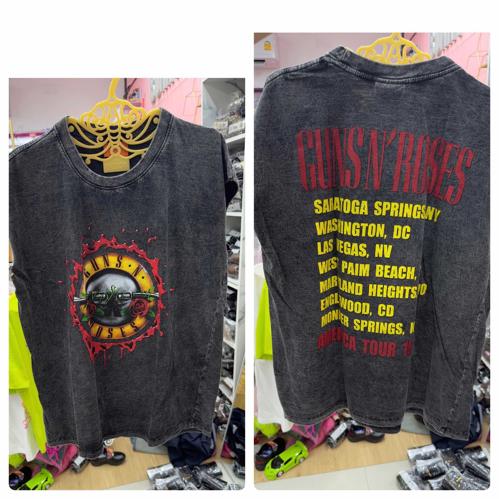 เสื้อยืดแขนกุด เสื้อoversize ลายเท่ พร้อมส่ง