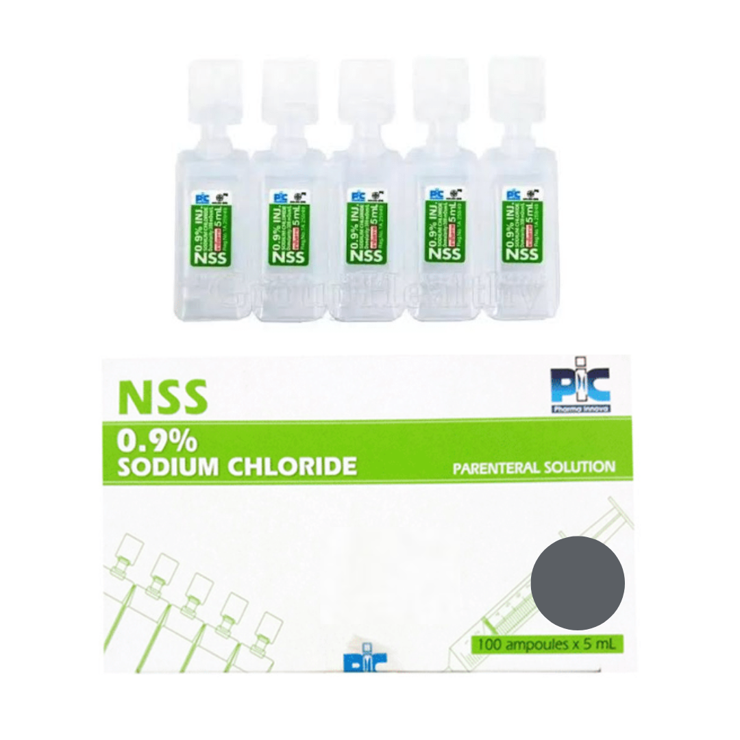 NSS 5 ml น้ำเกลือชนิดฉีด ใช้ภายใน Sodium Chloride 0.9% for Injection ต้านเชื้อแบคทีเรีย