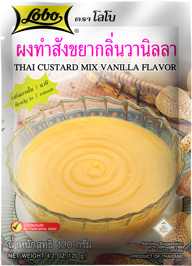 ผงทำสังขยากลิ่นวานิลลา 120 กรัม / Thai Custard Mix Vanilla Flavour 120 gram.