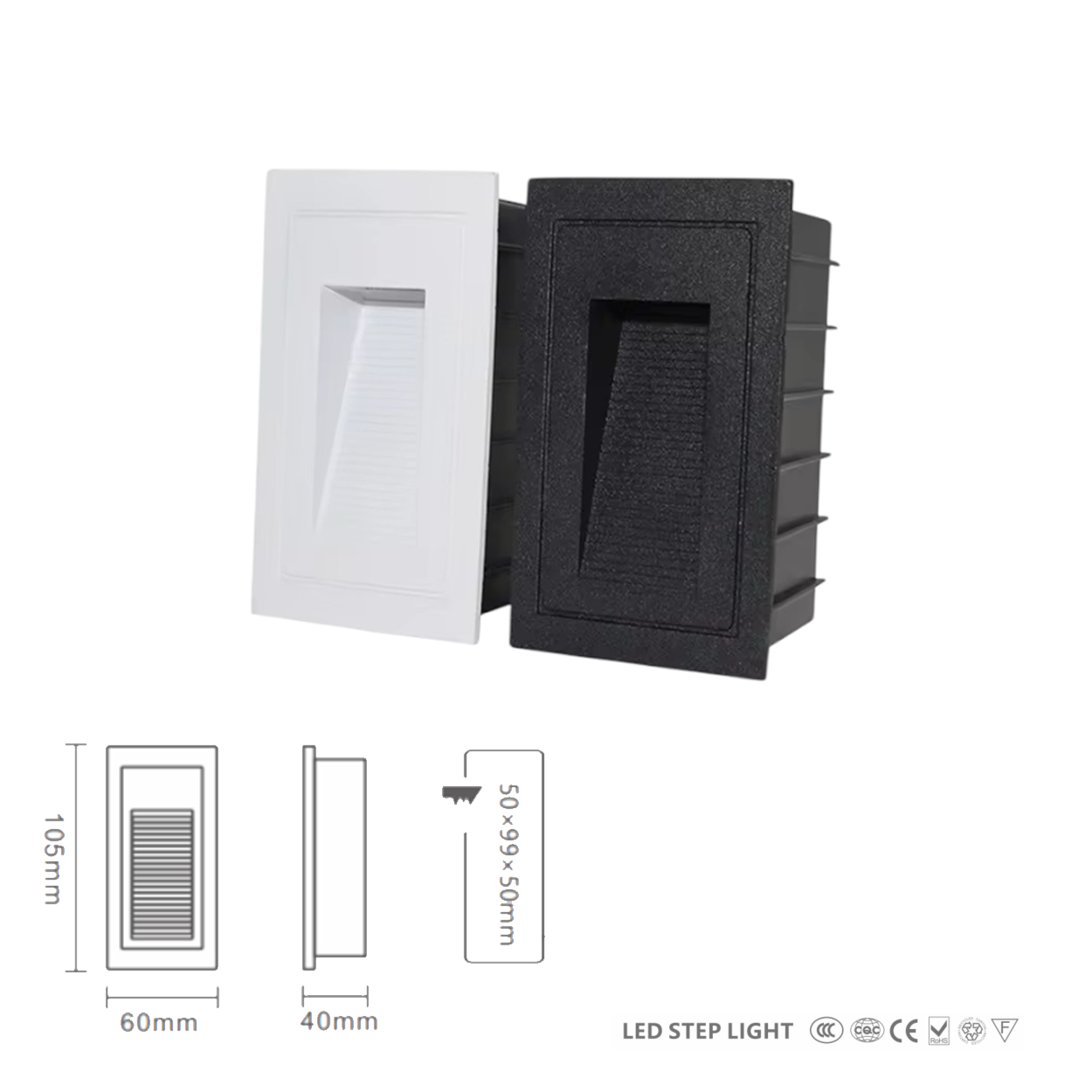 โคมไฟบันไดฝังผนัง LED Recessed step light รุ่น: 007S LED 3W IP65
