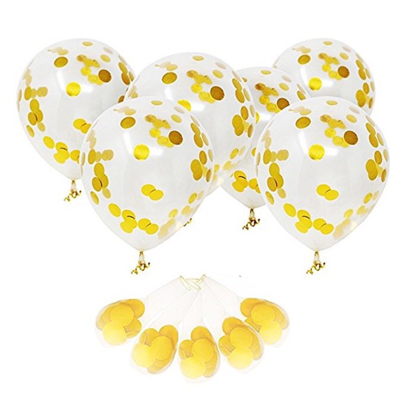 ลูกโป่งทรงกลมใส กลิตเตอร์ ลูกโป่งเฉลิมฉลอง 10 ชิ้น