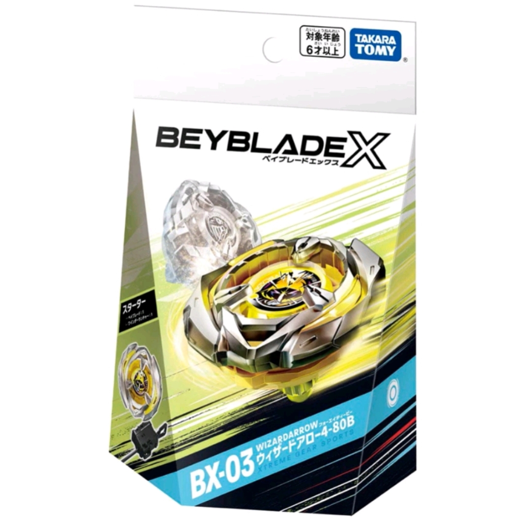 Beyblade X ของแท้ BX-03 Starter Wizard Arrow 4-80B (มีที่ชูท)