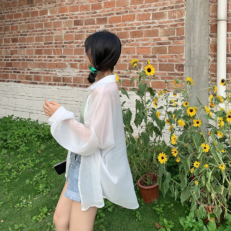 เสื้อเซิ้ต คลุมแขนยาว บาง สไตล์เกาหลี รหัส พร้อมส่ง TS116