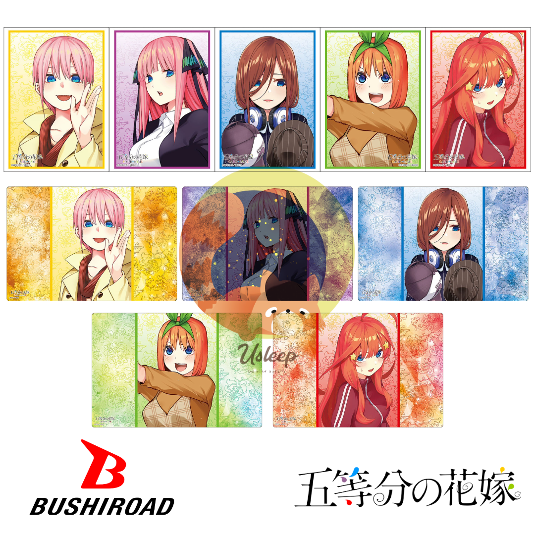 [PRE-ORDER] Bushiroad Sleeve & Rubber Mat V2 Gotoubun no Hanayome : Nakano Ichika, Nino, Miku, Yotsuba, Itsuki