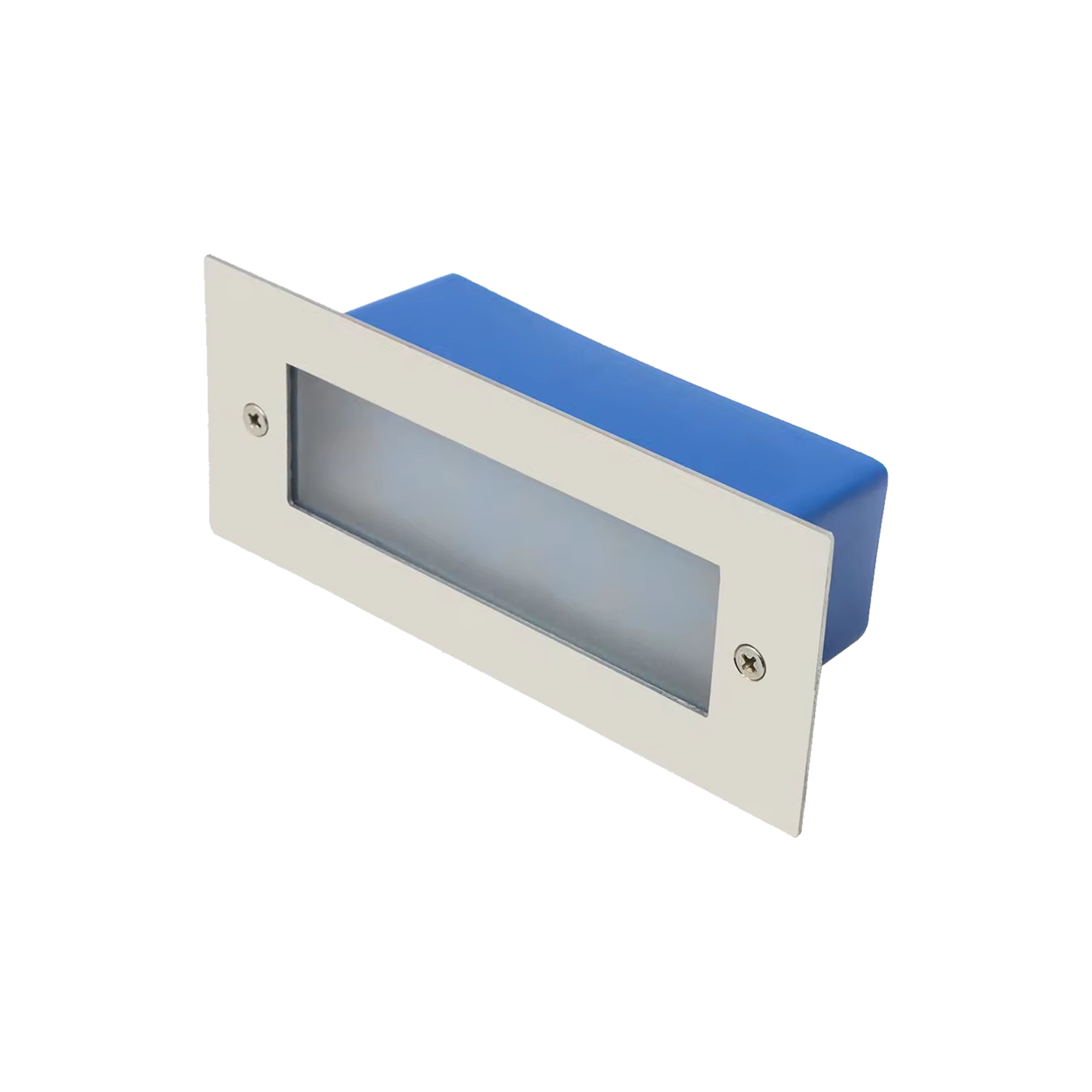 โคมไฟฝังผนังสแตนเลส หน้ากากเรียบ LED step light stainless rectangle รุ่น 010C LED 2W IP65