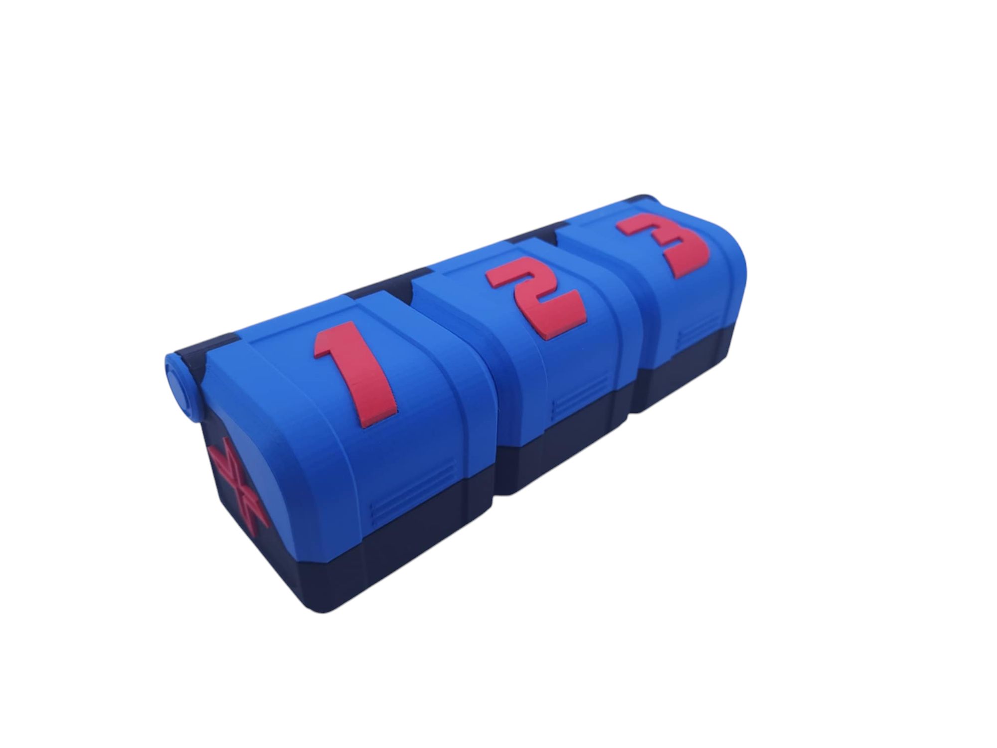 กล่อง 3on3 Deck Case : "Custom X" ผลิตจากพลาสติก PLA 3D Print ด้วยเครื่องที่ทันสมัยที่สุด สามารถเลือกสีได้ ฝาปิดแม่เหล็ก แยกช่องอิสระ