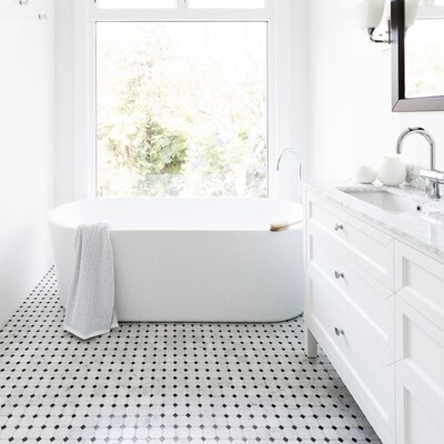 Irregular Marble Mosaic Tiles (White)