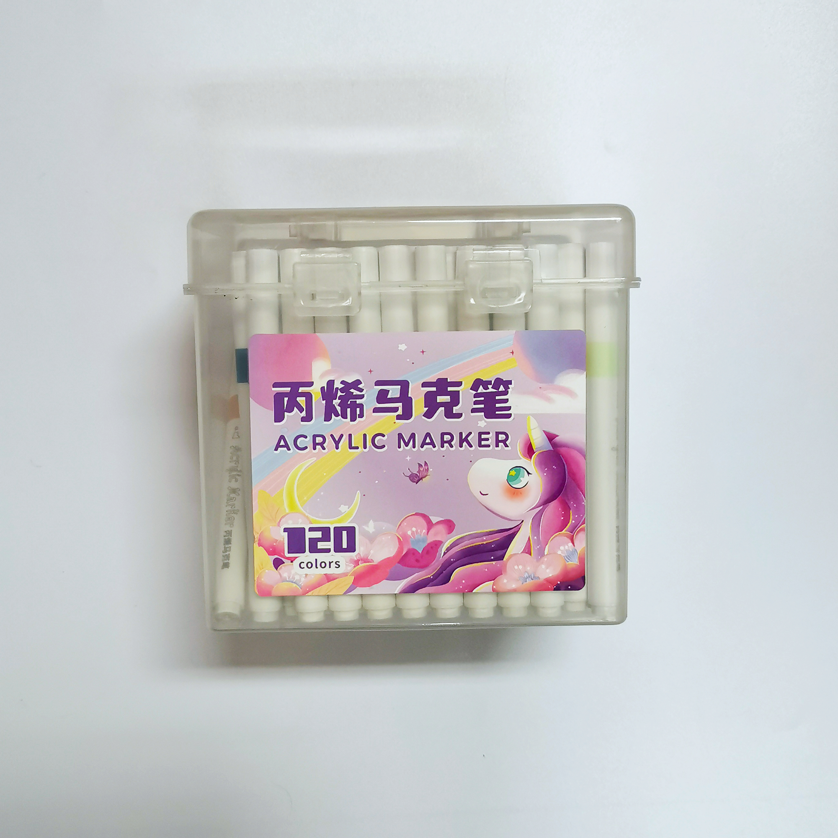 Acrylic Marker 120 Colors Box with Handle