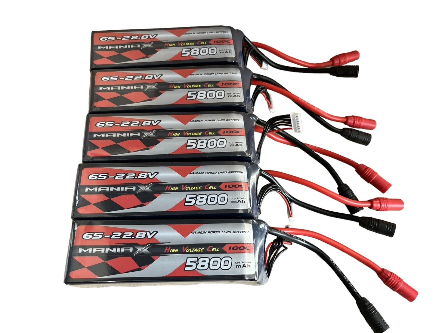 ManiaX HV LiPo 6S 5800mAh 22.8V High Voltage 100C AS150 และ XT90