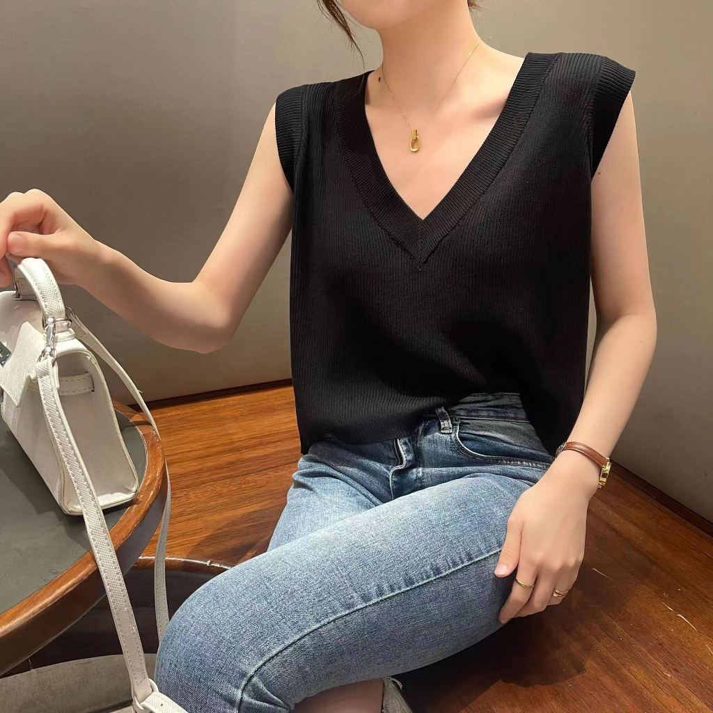 เสื้อครอป ไหมพรม รหัส GB44168