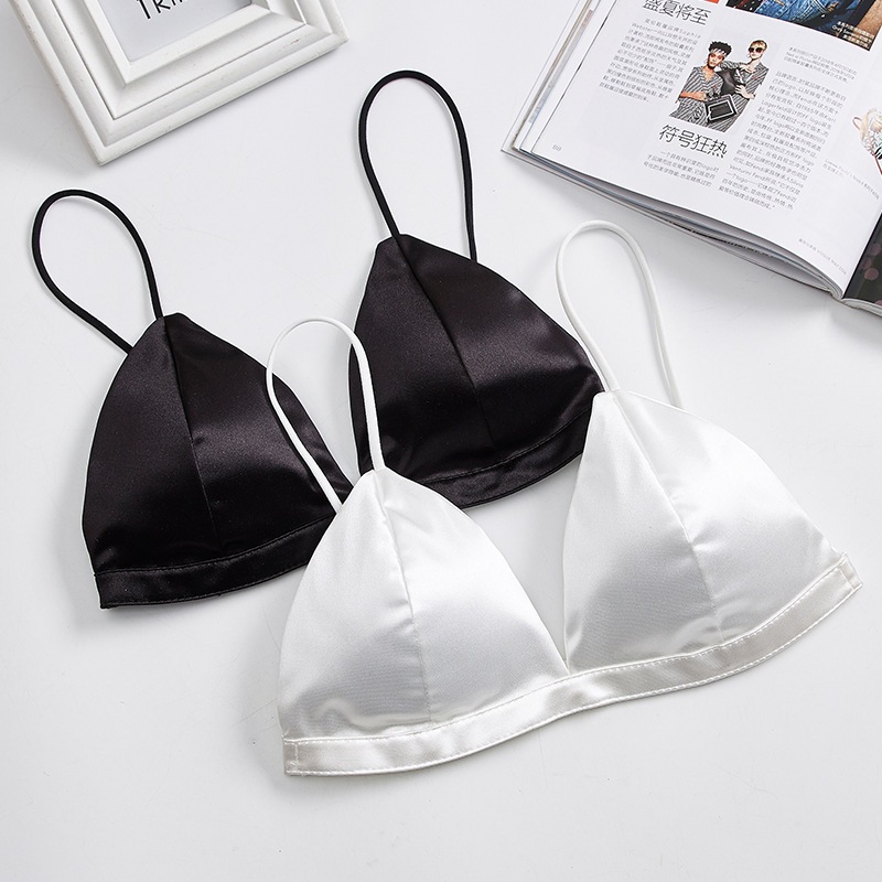 เสื้อสายเดี่ยว ผ้าซาติน เสื้อชั้นใน เสริมฟองนำ้ SP050