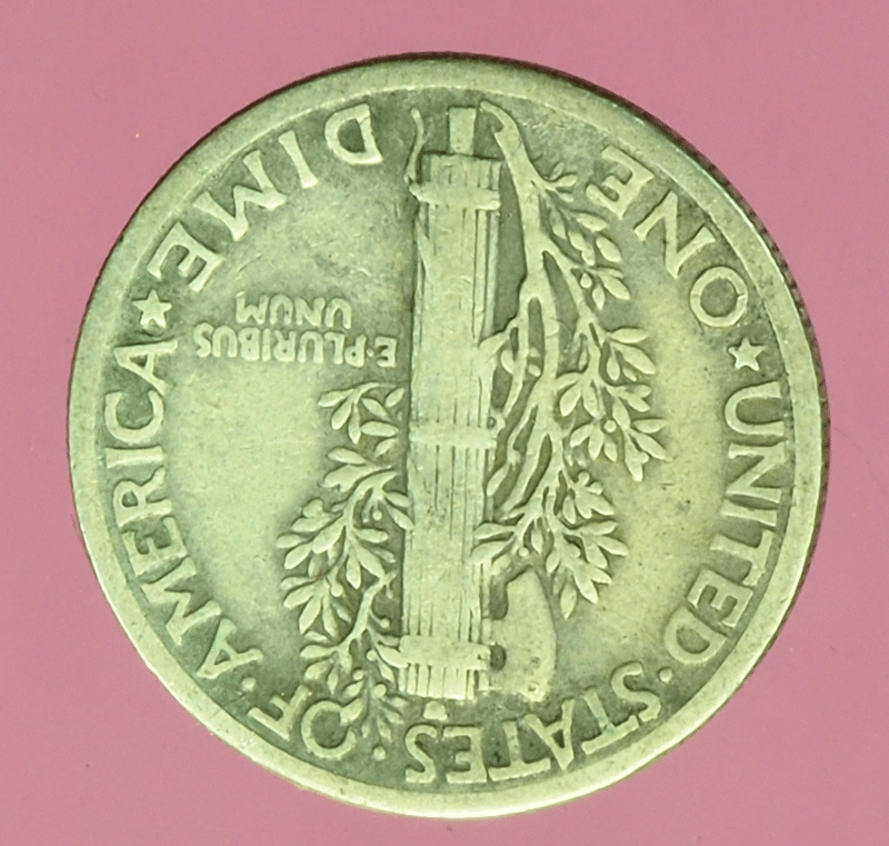 ฺB2628 เหรียญกษาปณ์ประเทศสหรัฐอเมริกา ปี ค.ศ.1942 เนื้อเงิน 17