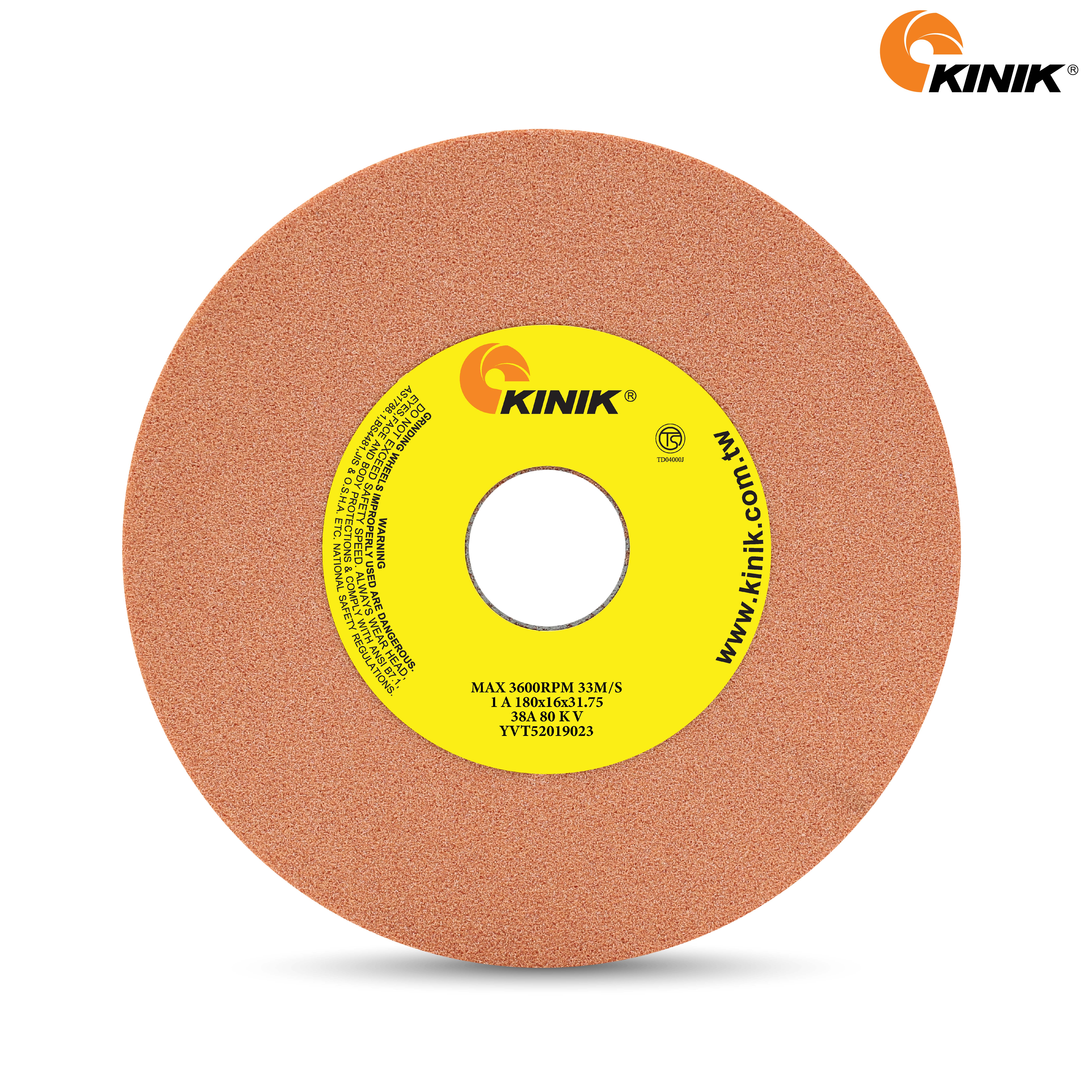 หินเจียร KINIK 38A80KV1A 180x16x31.75 mm.