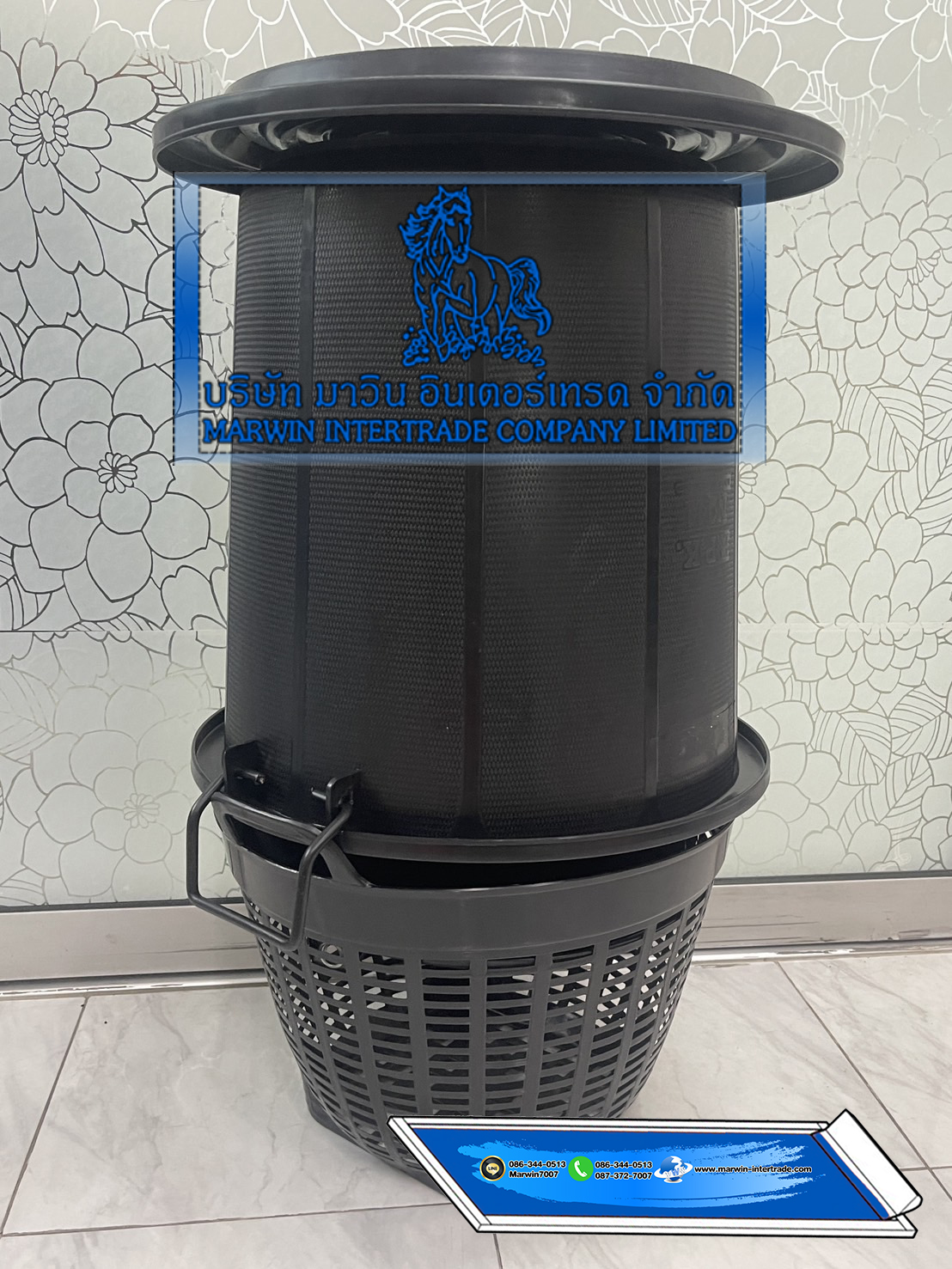 ถังขยะอินทรีย์ ถังขยะเปียกใส่เศษอาหาร ถังตัดก้น ถังโคน สีดำ และสีอื่นๆ พร้อมฝาปิด มีก๊อก