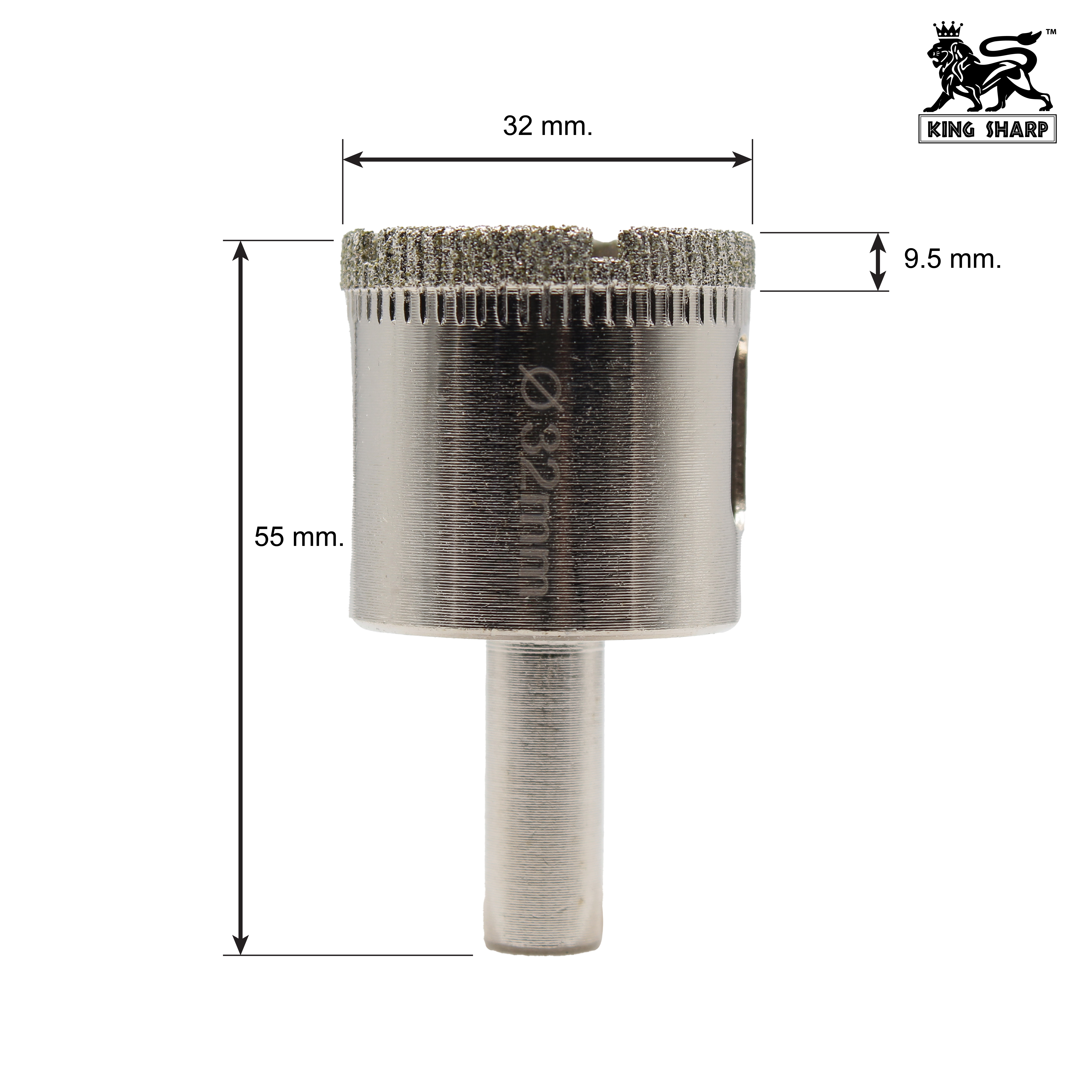 เพชรเจาะกระจก KINGSHARP (P) 32x55 mm.