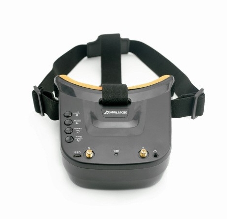 Mini FPV Goggles 5.8G 40ch VR006 แว่นโดรนพร้อมแบตในตัว สองเสารับ Diversity