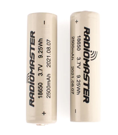Radiomaster 18650 Battery Li-ion 2500mAh 3.7V (2pcs) 1ุชุด 2ก้อน