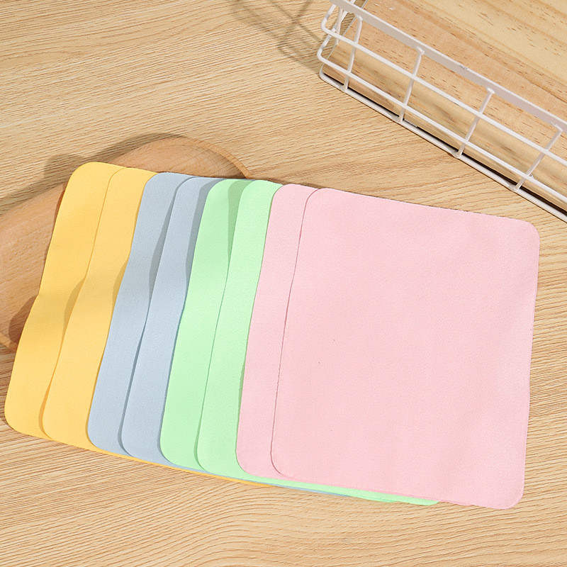 ผ้าเช็ดแว่นตา ผ้าทำความสะอาดแว่น คละสีส่ง สำเนา