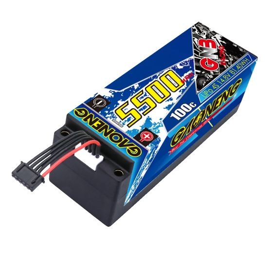 GNB 4S 14.8V 5500mAh 100C 5mm Bullet Hard Case LiPo Battery แบตสำหรับรถบังคับ