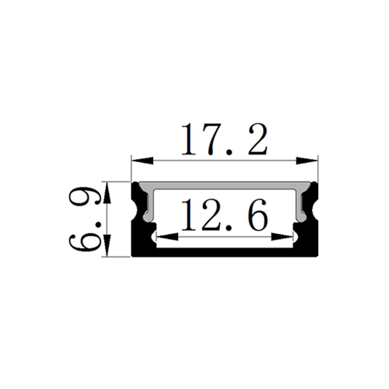 รางไฟเส้น อลูมิเนียม Track Aluminum Profile 2040