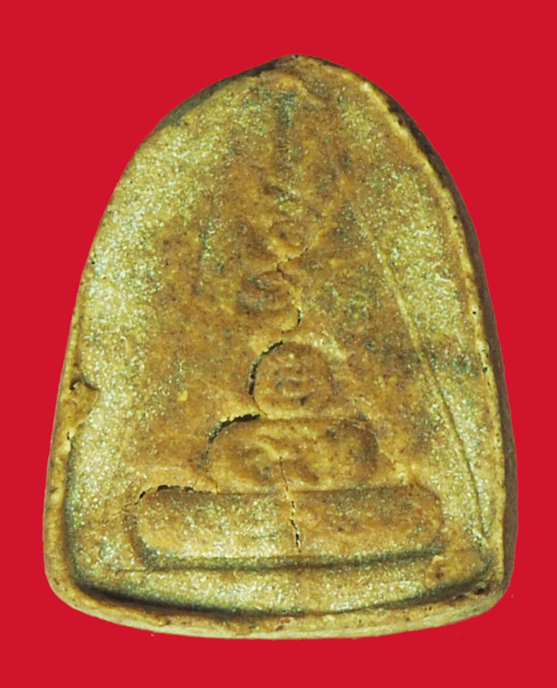 A5588 พระปิดตาหลังยันต์ เนื้อผงน้ำมันเก่า ไม่ทราบที่และปีสร้าง 6