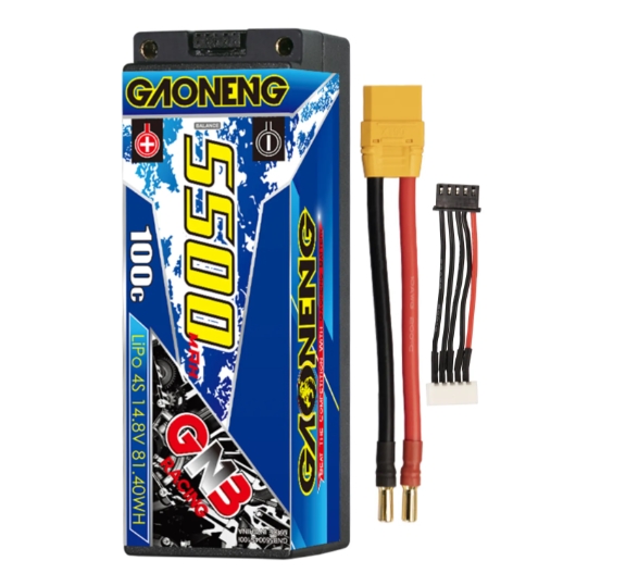 GNB 4S 14.8V 5500mAh 100C 5mm Bullet Hard Case LiPo Battery แบตสำหรับรถบังคับ