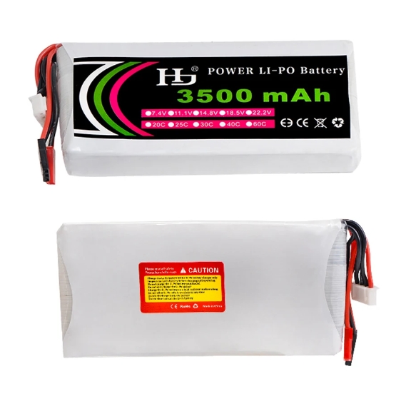 HJ Power 3S 11.1V 3500mah 8C Lipo Battery RC Transmitter JST Futaba Plug แบตสำหรับใส่รีโมท
