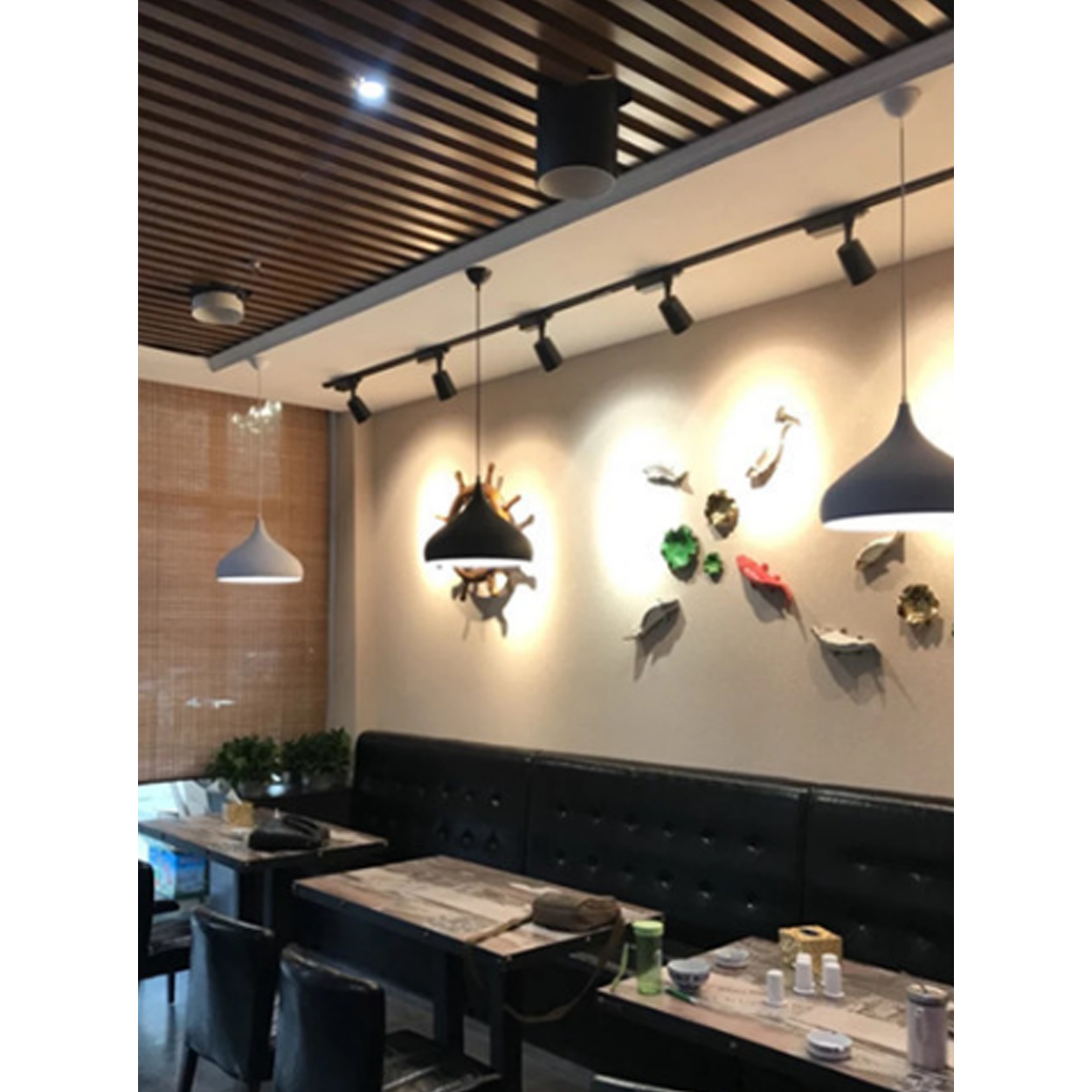 โคมไฟแขวนเพดาน Pendant Lamp Aluminum Black LED E27