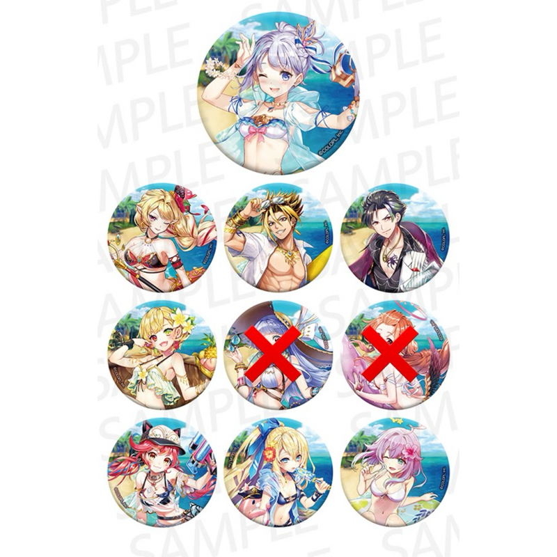 (ไม่ครบ)เซ็ตเข็มกลัด ไวท์แคท โปรเจกต์[White Cat Project Natsuiro Summer KUJI ~Splash!~ -Can Badges-]