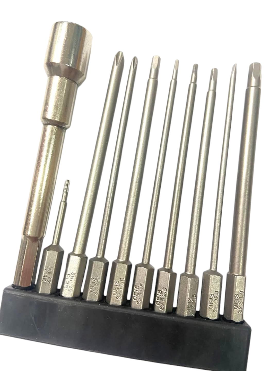 เครื่องมือไขควงหกเหลี่ยม DJI SET 10 in 1 สำหรับงานซ่อมอุปกรณ์ต่างๆ ขนาด 6.35mm ใส่กับสว่านไฟฟ้าได้