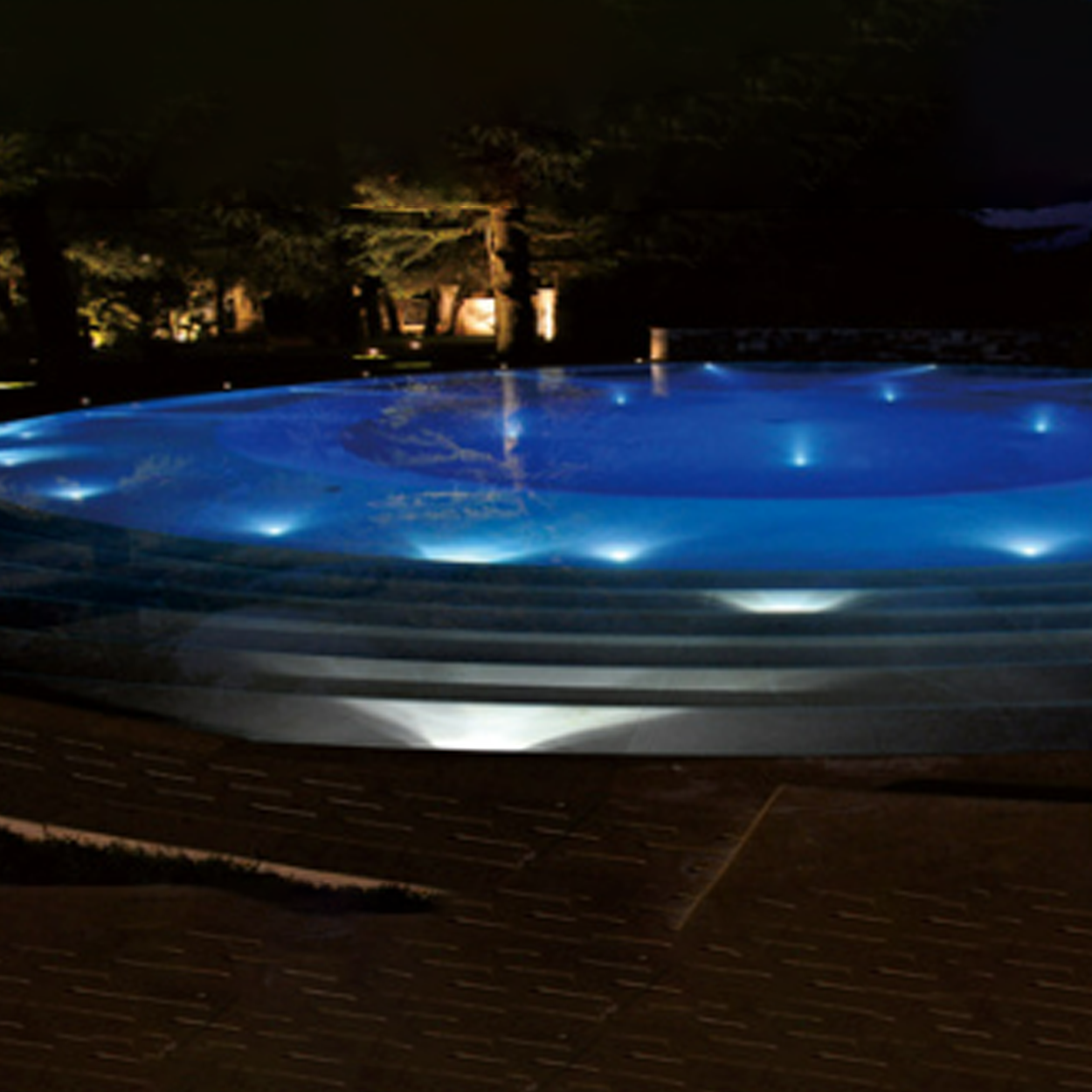 โคมไฟใต้น้ำ Underwater light Round 304 Stainless Steet LED 5W DC12-24V IP68