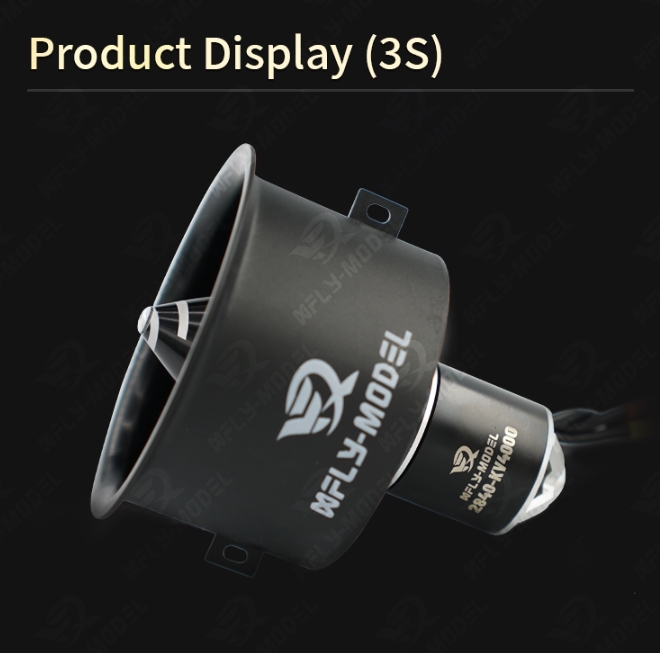 XFly Galaxy 64mm 12-Bladed with 2840-KV4000 (3S Version) / 2840-KV3200 (4S Version) Outrunner Brushless Motor EDF System
