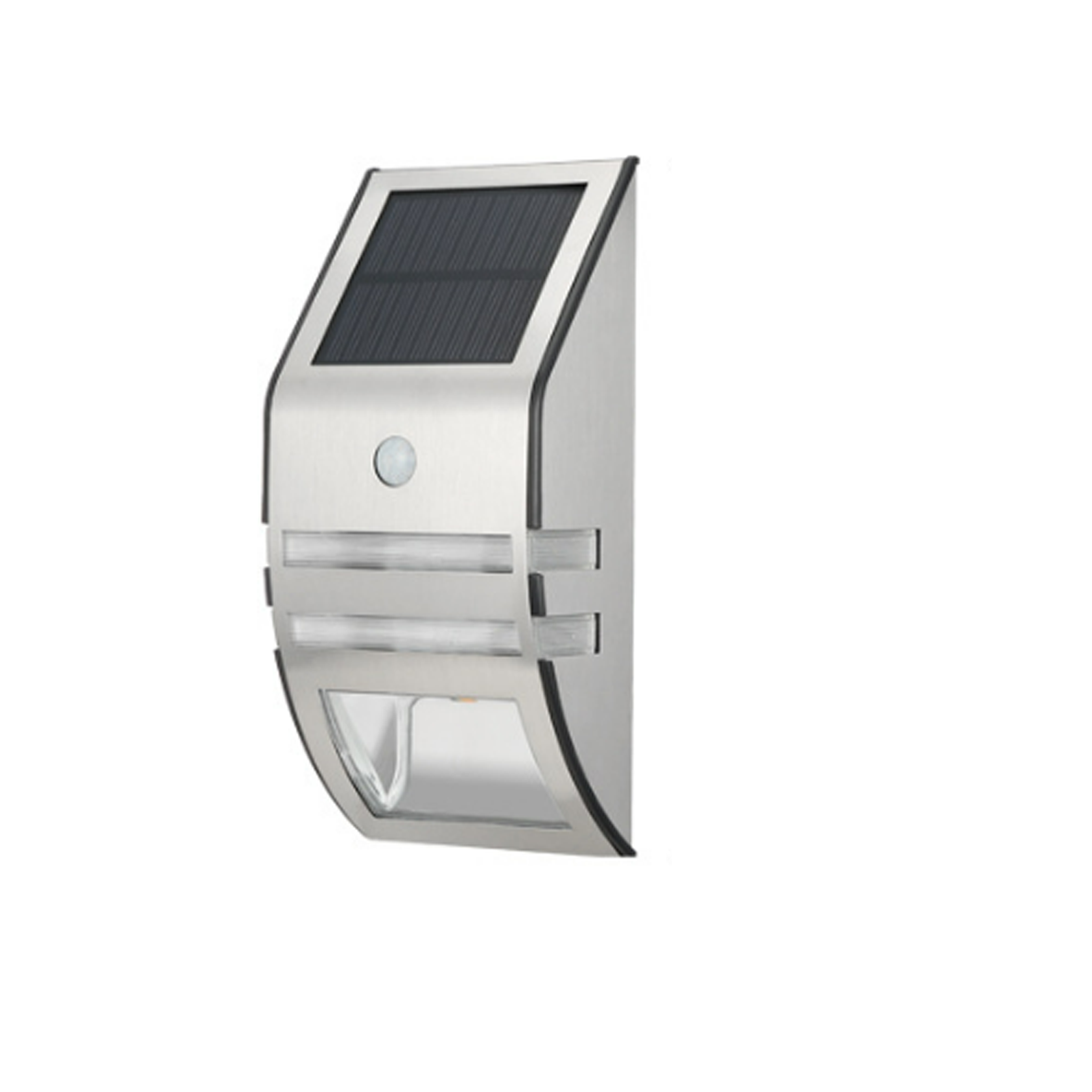 โคมไฟติดผนังภายนอก โซล่าเซลล์ Outdoor Solar Wall lamp Mini Stainless Steel + ABS + PC IP65
