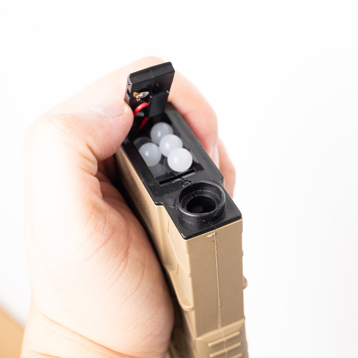 (55)SLR สีทราย เฟืองเหล็ก 270FPS+ ปืนเจลไฟฟ้า ยิงรัวได้ ยิงSEMI(ทีละนัด)ได้