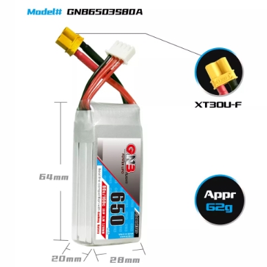 แบต GNB 3เซล 300-900mah HV XT30 XT60 XT90 แบตสำหรับ RC รถ เรือ เครื่องบิน โดรน หุ่นยนต์ มีให้เลือกหลายขนาดความจุ