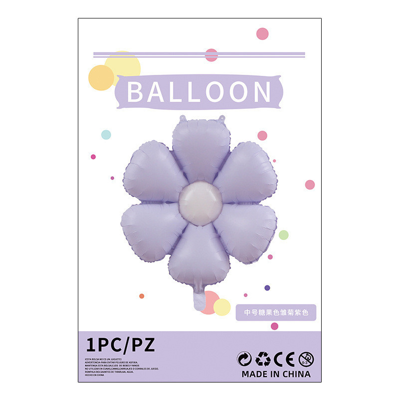 ลูกโป่งดอกเดซี่ ดอกเดซี่ยิ้ม ลูกโป่งตกแต่งวันเกิด ลูกโป่งมินิมอล