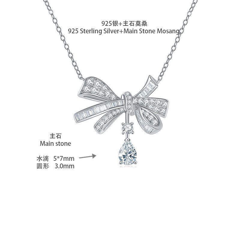 [สั่งผลิต] N3-0008 สร้อยคอเพชรโมซาไนท์ 0.8 กะรัต 40+5 CM.