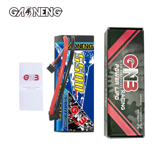 GNB 3S 11.1V 5500mAh 100C Cabled Hard Case LiPo Battery XT60 แบตสำหรับรถบังคับ