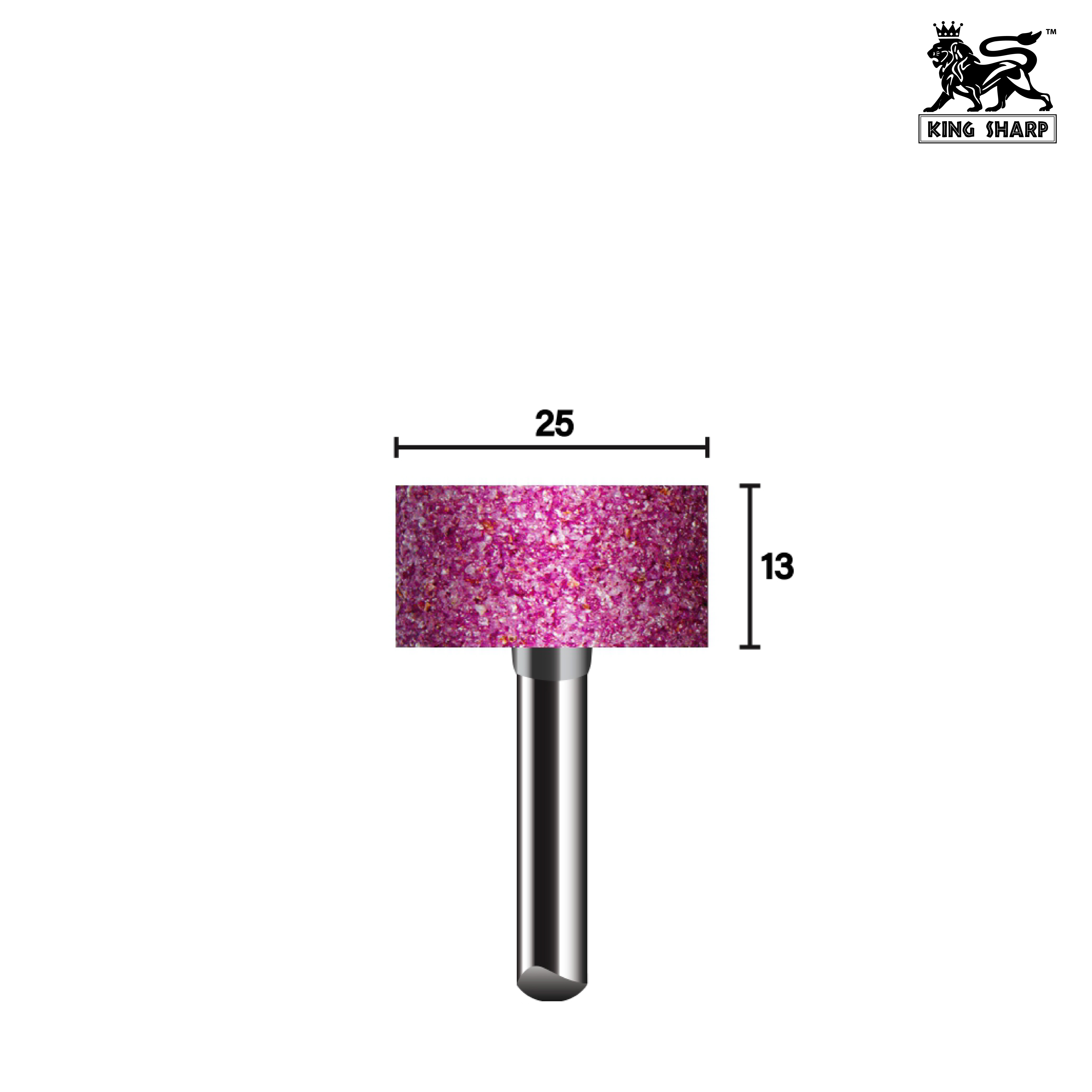 หินเจียรมีแกน KINGSHARP W218 PA46PV40 25x13x6 mm.