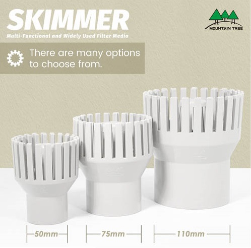Mountain Tree SKIMMER (สกิมเมอร์บ่อปลา พร้อมตะกร้าดักใบไม้ ปรับปริมาณช่องน้ำล้นได้)